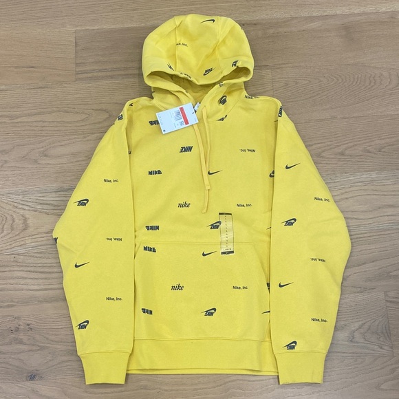 Nike Bright Yellow Graphic Hoodie - Picture 1 of 3